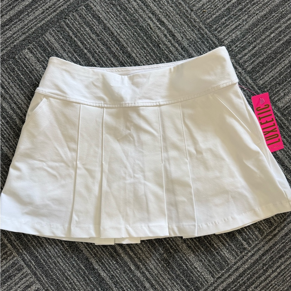 White Pleated Sport Skirt